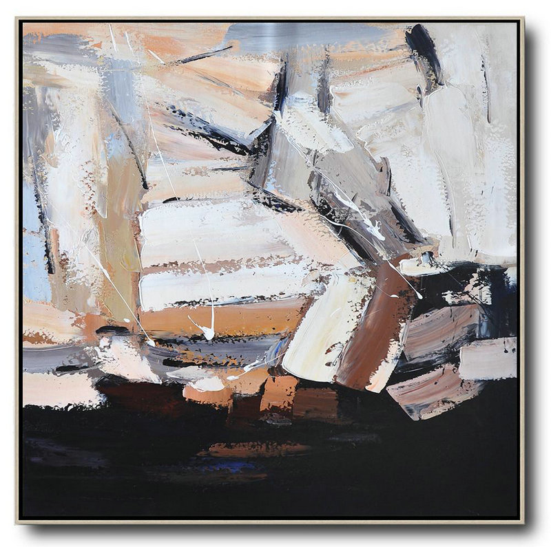 Extra Large Acrylic Painting On Canvas,Oversized Contemporary Art,Original Abstract Oil Paintings,Black,Brown,White,Grey.etc